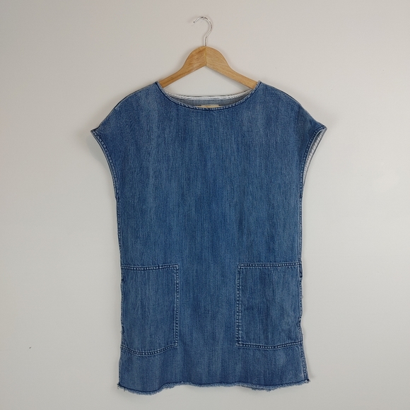 WILFRED FREE | denim oversize sleeveless top - Picture 1 of 12